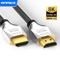 Anmck สาย HDMI 8K,สาย2.1รองรับ8K 60Hz 48Gbps EARC HDR สายวิดีโอสำหรับ HDTV PS5แล็ปท็อปสวิตช์สายดิจิตอล8K