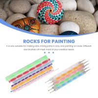 Mandala Dotting Stencil Tools Rock Painting Kit Ball Stylus Dotting Tools Include Stencil, Paint Tray (17 Pack)