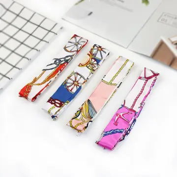 Women Silk Twilly Ribbon Narrow Scarf Wrap Tied Bag Handle Hair Tie Mini  Bandana