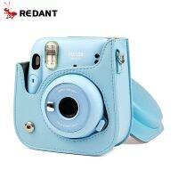 สำหรับ Instax Mini 11เคสกล้องแบบฟิล์มสำเร็จรูปคุณภาพหนังพียูป้องกันกระเป๋าใส่โน๊ตบุ๊คแบบพกพานุ่มอุปกรณ์สวมครอบพร้อมสายคล้องไหล่