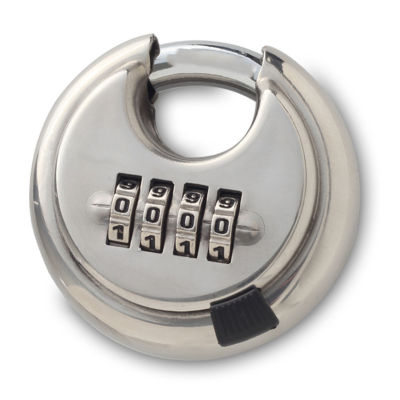 แม่กุญแจรักษาความปลอดภัยตั้งค่าง่าย4หลักกุญแจแบบรหัสตู้เหล็กสแตนเลสสำหรับ