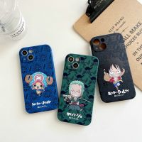 COD DSFDGFNN เคสซิลิโคนแบบนิ่ม แถบข้างขอบเหลี่ยม ลายการ์ตูน ONE PIECE Luffy Roronoa Zoro Chopper สำหรับ สำหรับ Apple iPhone 13 12 Pro Max 6splus Xr i8plus xr XS 11 i12 pro 7 plus 6 13 X 7 8 11 6s i11 SE 13 2020