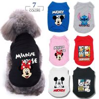 Disney Summer Pet Dog Clothes Mickey Minnie Dogs Vest Cotton Thin For Puppy Small Dogs Clothing Cute French Bulldog Ropa Perro