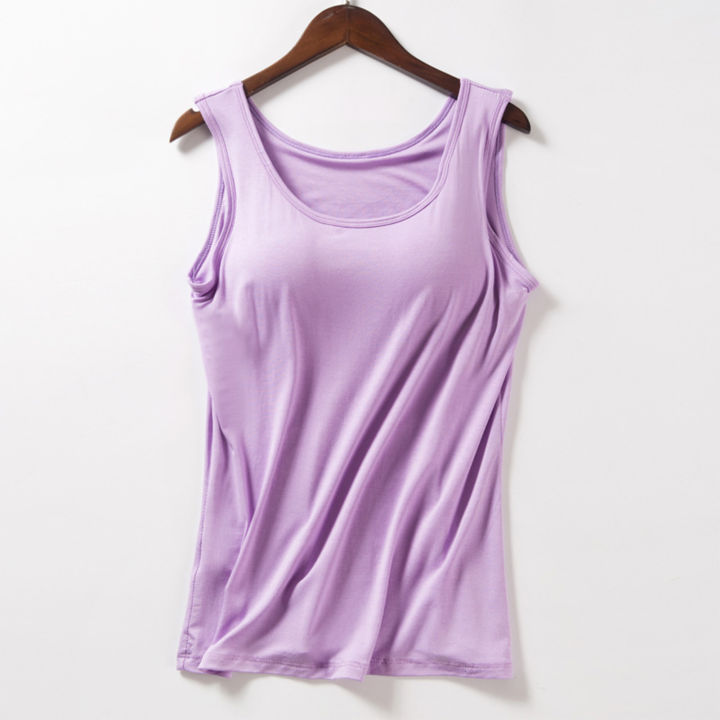 Women's Camisole Yoga Tanks Tops with Built-in Shelf Bra Soft
