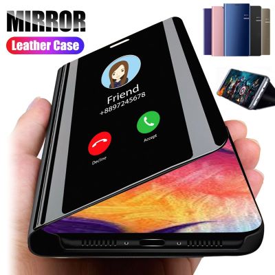 23New New Smart Mirror Flip Leather Phone Case For Huawei P40 P30 P20 Pro Mate 30 20 10 Lite P Smart Plus Z Y6 Y7 Y9 Prime 2019 Cover