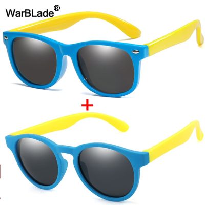 WarBlade แว่นตากันแดดสำหรับเด็กแว่นกันแดดเด็ก Polarized ทรงกลมซิลิโคนยืดหยุ่นได้แว่นตาแฟชั่นเฉดสีเด็กหญิงเด็กชายแว่นตา UV400
