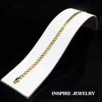 Inspire Jewelry สร้อยข้อมือลายเลตเล็กหน้า 4min ยาว 8นิ้ว gold plated ตามภาพ งานยิงเลเซอร์เข้าตัวเรือน  ตะขอสปิง งานแบบร้านทองร้านเพชร งานดี ปราณีต พร้อมถุงกำมะหยี่