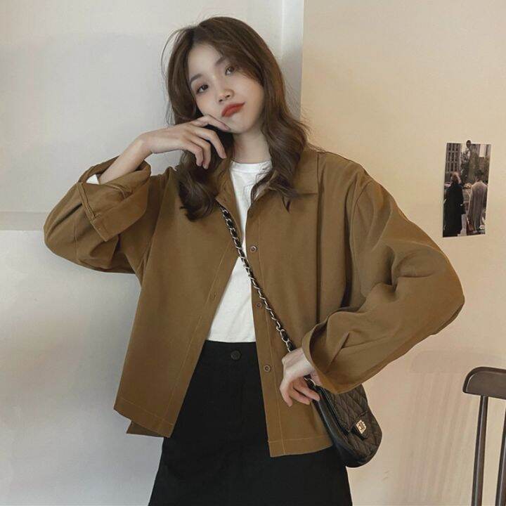 summer-korean-version-2022-fashionable-versatile-solid-color-loose-polo-collar-single-breasted-long-sleeved-shirt-top-womens-t