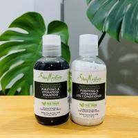 Shea Moisture Travel Size Green Coconut and Activated Charcoal Shampoo and Conditioner Set พร้อมส่ง แชมพูสำหรับผมมัน