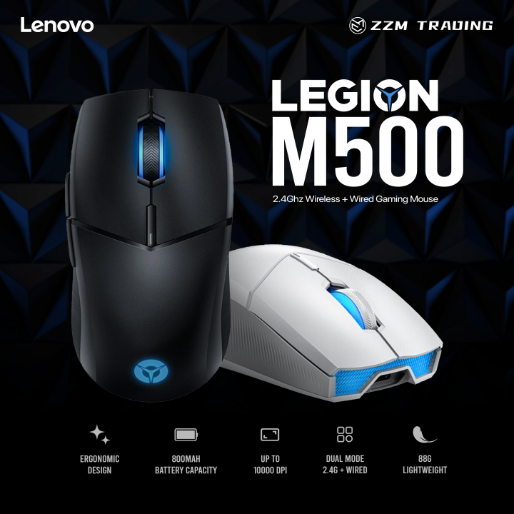 Lenovo Legion M500 10000 DPI 800mAh Wired Wireless Gaming Mouse | Lazada PH