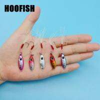 HOOFISH เหยื่อล่อปลาจิ๊กโลหะขนาดเล็ก10ชิ้น/ล็อต5.5G/7.5G/10G/14G/17G/21G ช้อนกระตุกเหยื่อปลอมน้ำเค็มอุปกรณ์ตกปลา