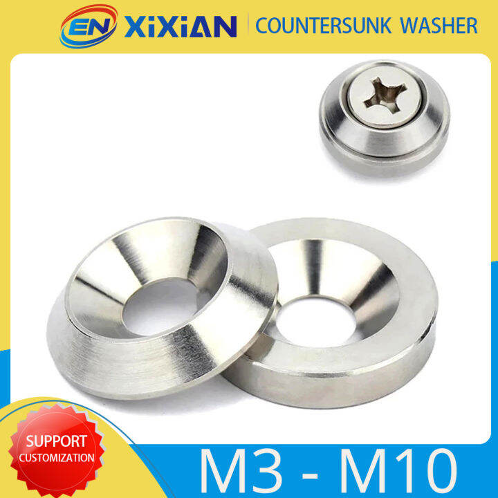Countersunk Washer M3 M4 M5 M6 M8 M10 Conical Solid Flat Gasket Concave and Convex Tapered Cone