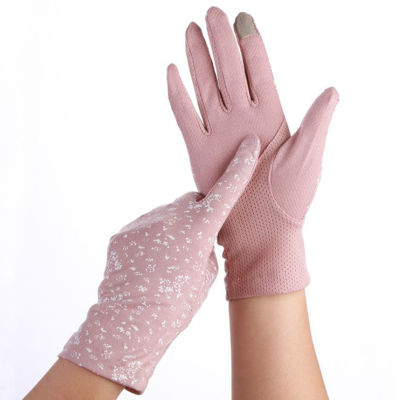 Chijiudianzi 2020ถุงมือขับรถหน้าจอสัมผัสสำหรับผู้หญิงแฟชั่นถุงมือยืดป้องกันแสงแดด UV