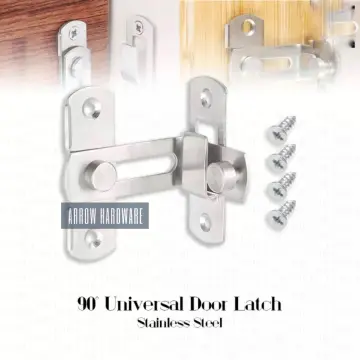 Stainless Steel 90 Degree Padlock Hasp Door Shed Door Lock Safety Padlock  Door Buckle Gate Bol (3/4/5 Inches)