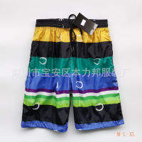 New Summer Flower Pants Striped Sports Casual Pants Mens Home Large Trunks Beach Pants Hot Spring Surfing Shorts