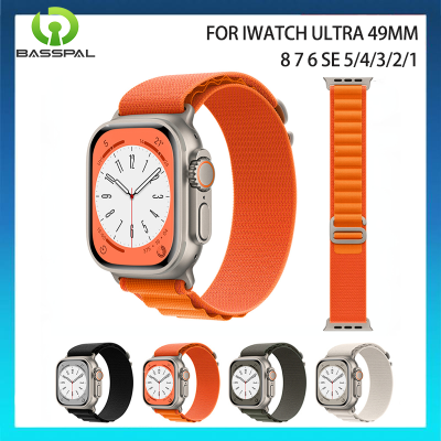 สายนาฬิกากีฬาอัลไพน์ผ้าไนลอนแบบใหม่สำหรับนาฬิกา Apple อัลตร้า8 7 6 SE 5 4 49มม. 45มม. 41มม. 40มม. 44มม. สำหรับ I Watch Series 3 2 1 38มม. 42มม.