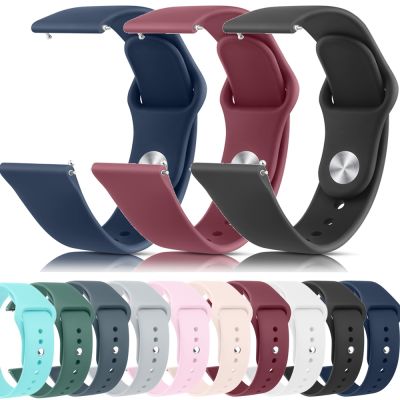 20mm 22mm Strap Universal Silicone Watch Band Quick Release Wristwatch Bracelet For Women Men Sports Smartwatch Accessories