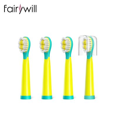 Fairywill แปรงสีฟันไฟฟ้าหัวเปลี่ยนแปรงสีฟันไฟฟ้า4หัวชุดสำหรับแปรงสีฟันหัว FW-2001 xnj