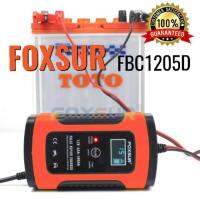 เครื่องชาร์จแบตเตอรี่FOXSUR FBC1205D V7.0  แรงดันเอาพุทต์ 12โวล์ท 5แอมป์ ที่ชาร์ตแบตเตอรี่รถยนต์ขนาด4-100Ah (สีแดง)