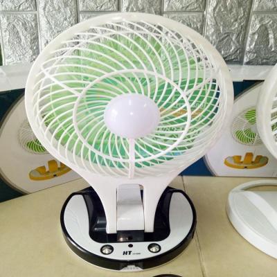 พัดลมพกพา พร้อมไฟ LED พัดลมตั้งโต๊ะมินิ รุ่น JR-5580 Portable LED Light with Mini Fan