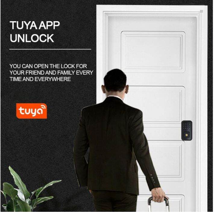 tuya-ล็อคด้วยกุญแจระบบอัตโนมัติอัจฉริยะ-deadbolt-สำหรับโรงแรมสำนักงานล็อกประตูเพื่อความปลอดภัยดิจิทัล