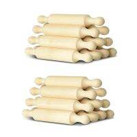 20X Wooden Mini Rolling Pin 6 Inches Long Kitchen Baking Rolling Pin Small Wood Dough Roller For Children Fondant Pasta Bread  Cake Cookie Accessories