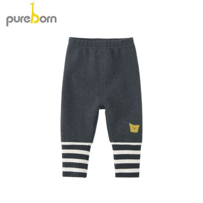 Pureborn Baby Girl Pants Baby Pantyhose Cotton Stripe Toddler Girl Leggings Ankle-Length Flexible Warmer Baby Girl Leggings