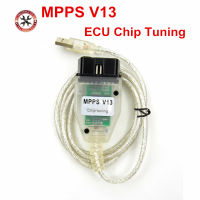 ECU Programmer SMPS MPPS V13.02 V13 K CAN Flasher Chip Tuning Remap OBD2 MPPS V13.02สายวินิจฉัยหลายภาษา