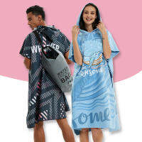 HOTMANGO ไมโครไฟเบอร์ Poncho Towel Surf Beach Wetsuit เปลี่ยนผ้าเช็ดตัวเสื้อคลุมอาบน้ำพร้อมฮู้ด,กิจกรรมกีฬาทางน้ำ,ผู้ใหญ่ผู้ชายผู้หญิง