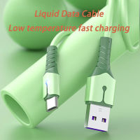 (ร้อน) 50Pcs 2M Liquid Lighted Data Cable USB Type C Fast Charge Cable สำหรับ Samsung Mate Xiaomi Mi USB Fast Charing Data Cord