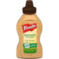 FRENCH Horseradish mustard 100% natural  340 g. เฟร้นช์ ฮอส เรดิช มัสตาร์ด 340  กรัม(((ขวดบีบ)))