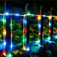 ตกแต่งคริสต์มาสพลังงานแสงอาทิตย์กลางแจ้ง String Light กันน้ำ100 LED Garland เชือกหลอด Fairy Garden ไฟงานแต่งงาน Lighting