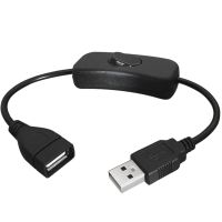 Kabel USB Pria Ke Wanita dengan Sakelar Nyala/Mati Kabel Ekstensi Sakelar untuk Lampu USB Kipas USB Lampu LED Garis Daya 2A Arus