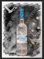 Grey Goose Vodka Bar Sign Pub Shed Garage Metal Sign Plaque Home Decor Sketch