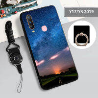 Y12เคสสำหรับ VIVO นุ่ม/Y15/Y17เคสโทรศัพท์คลุมทั้งหมด2022ใหม่รูปแบบการป้องกันการตกป้องกันรอยขีดข่วนฝามีที่ถือวงแหวนโทรศัพท์และเชือก