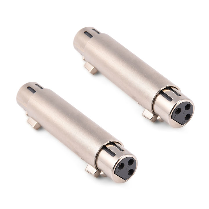 fosa-2ชิ้น3-pin-xlr-ตัวเมีย-ตัวเมียไมค์ไมโครโฟนออดิโอตัวเชื่อมอะแดปเตอร์