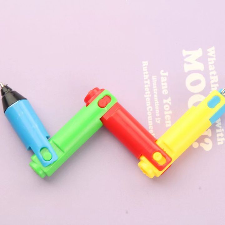bv-amp-bv-พร้อมส่งในไทย-a108-blue-ballpoint-pen-ปากกาหมึกสีน้ำเงิน-toys-pen-ของเล่น-ปากกา-ปากกาพับได้-ปากกาโซ่-ปากกาพวงกุญแจ-foldable-pen