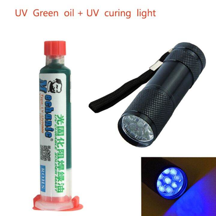 mechanic-10cc-uv-solder-mask-pcb-bga-paint-prevent-corrosive-arcing-soldering-welding-fluxes-oil-9led-uv-curing-light