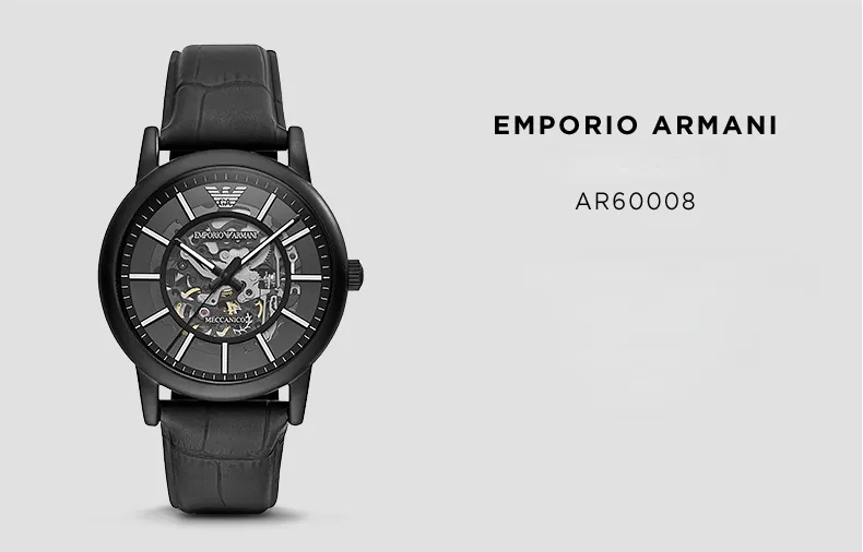 Armani black samurai watch male hollow mechanical watch boyfriend gift Emporio  Armani | Lazada PH