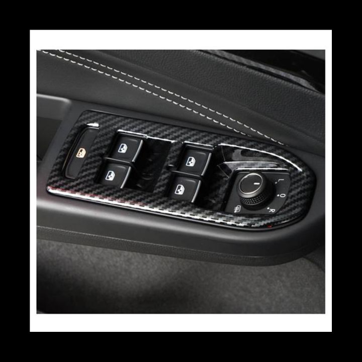carbon-fiber-window-gl-lift-button-trim-switch-cover-door-armrest-panel-sticker-for-vw-golf-8-mk8-2020-2021