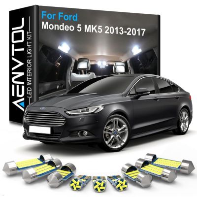 AENVTOL 7Pcs Canbus Car LED Interior Bulb Kit For Ford Mondeo 5 MK5 2013 2014 - 2017 Dome Reading Lamp Vanity Mirror Trunk Light