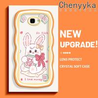 Chenyyka เคสสำหรับ Samsung J4 2018 J4 เคสการ์ตูนน่ารักสีชมพูสีสันสดใสลายกระต่ายน่ารักขอบกันกระแทกแบบใสนุ่มเคสมือถือโปร่งใสลายกล้องถ่ายรูปสร้างสรรค์เรียบฝาครอบป้องกันซิลิโคน