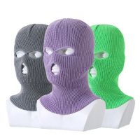 【YD】 winter ski balaclava hole hat Fleece Knitted Hat Windproof Face Knit  Balaclava