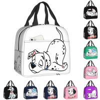 ◄✁ Custom Dalmatian Qui Dort Lunch Bag Men Women Cooler Thermal Insulated Lunch Boxes for Children School lunchbag