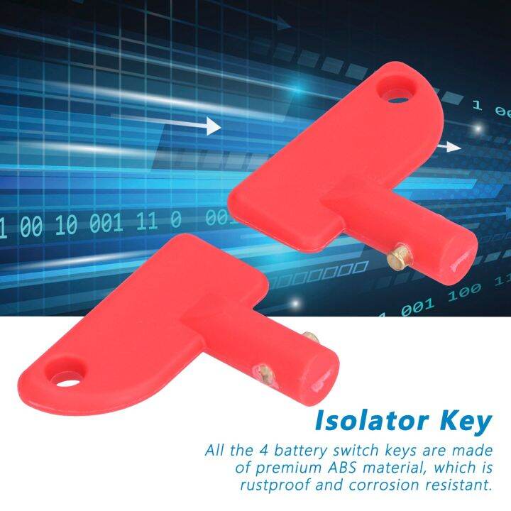 Vehicle Isolator Keys Car Battery Switch Key ABS Corrosion Resistant