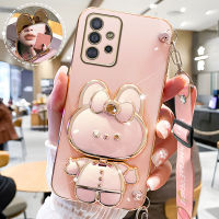 เคลือบ TPU เคสเชือกเส้นเล็กสำหรับ Samsung J2 J4 J3นายกบวก J5 J5 J6ชั้นหนึ่งบวกกับ J7 J7 J330ชั้นหนึ่ง J530 J730 M22 S8 S8บวกกับ S9 S9บวก S23พิเศษ G530 F23 M51 M33 M32เคสฝาครอบตัวยึดกระจกกระต่ายน่ารัก M53 M52