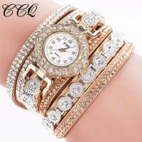 ┇☢ CCQ Fashion Luxury Women Rhinestone Bracelet Watches Ladies Quartz Watch Casual Women Wristwatches Clock Relogio Feminino Hot