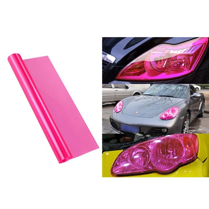 ฟิล์มติดโคมไฟหน้ารถยนต์-car-light-film-30x100cm-สีชมพู-ฟิล์มติดไฟหน้า-ฟิล์มติดไฟท้าย-ฟิล์มติดไฟหน้ารถยนต์-มอเตอร์ไซค์-ฟิล์ม-ติดไฟท้าย