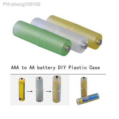 Elistooop 10Pcs/lot AAA to AA Size Battery Converter Adapter Batteries Holder Durable Case Switcher or AAA to AA battery