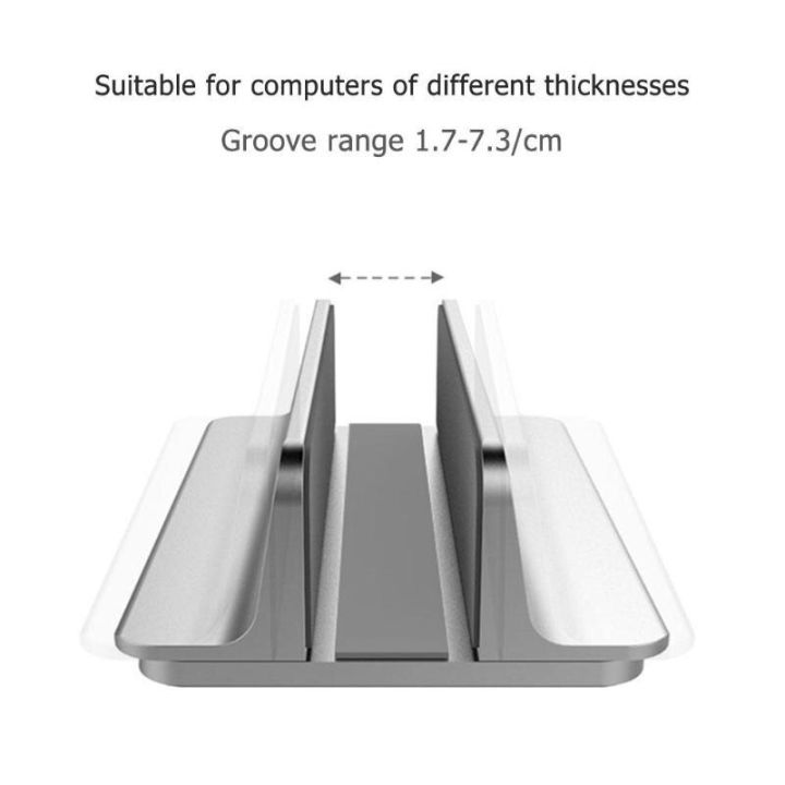 yingke-ขาตั้งแล็ปท็อปปรับได้แนวตั้งสำหรับอลูมิเนียมอัลลอยด์โน้ตบุ๊คฐานภูเขาสร้างถาดวางอุปกรณ์พื้นที่สำหรับ-macbook-pro-air-pc